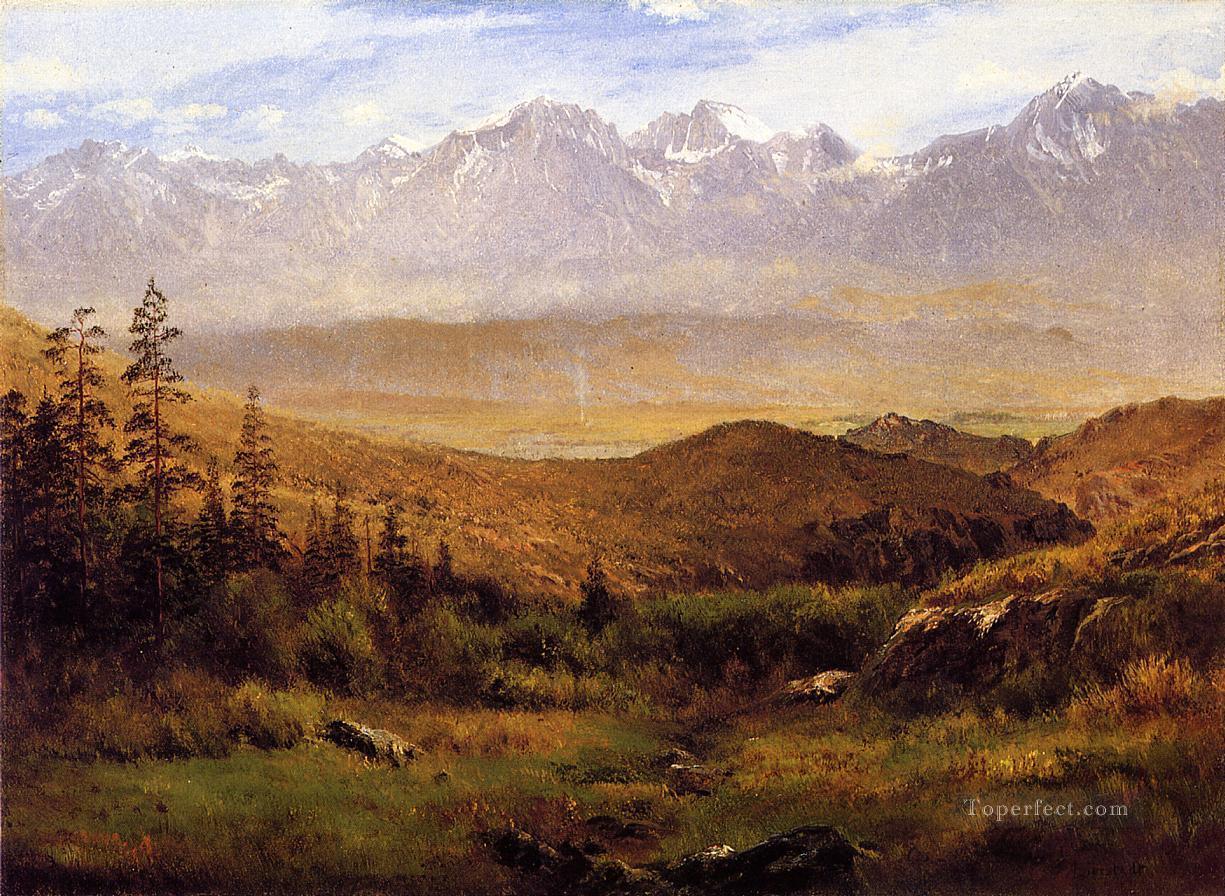 En las estribaciones de las montañas Albert Bierstadt Pintura al óleo